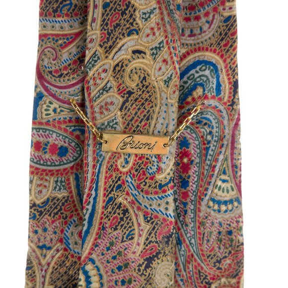 Brioni Woven Ornate Brown Paisley Tie